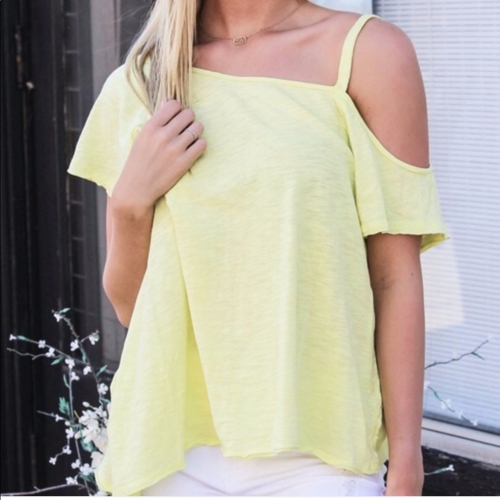 Free People Coraline Tee Cold Shoulder T Shirt
